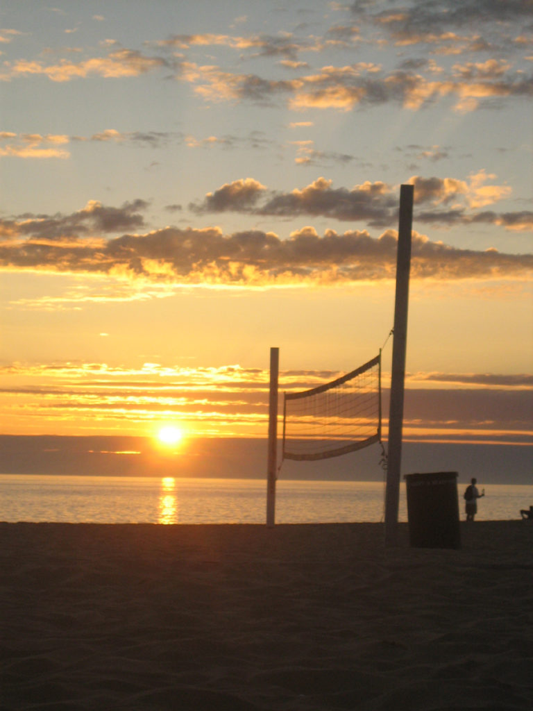 Hermosa Beach volleyball sunset