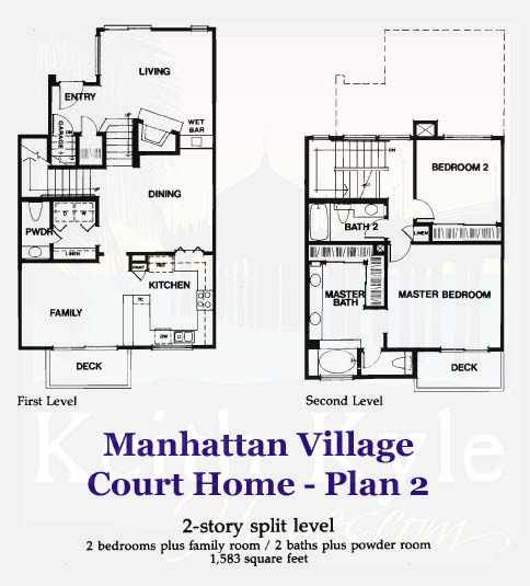 Plan 2 court home floorplan in Manhattan Village