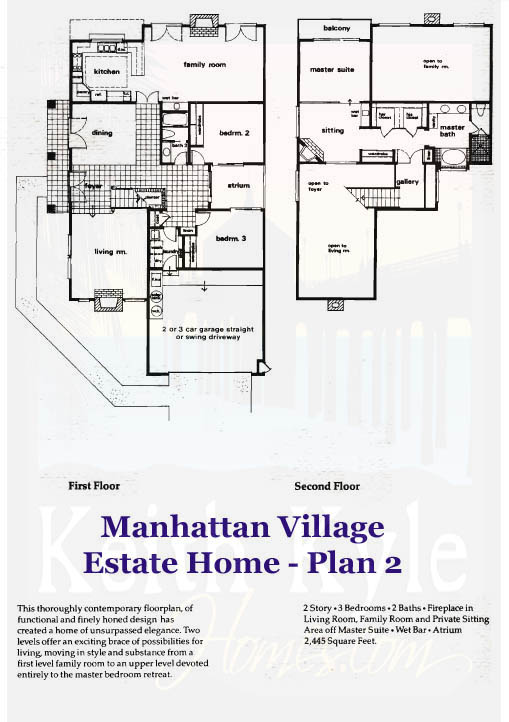 Manhattan Village Plan 2 Estate Home Floorplan