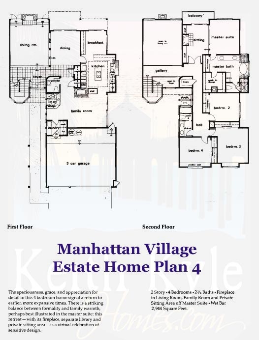 Manhattan Village Plan 4 Estate Home Floorplan