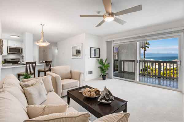 Updated-living-room-photo Oceanview condos at The Village Redondo Beach